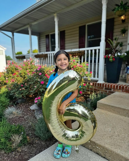 Champagne Gold 3 Balloon, Number Balloons 40 Inch, Light Gold 3rd Birthday Decorations for Kids Girls Women Party Supplies for Party Decorations, Number 3 Balloon