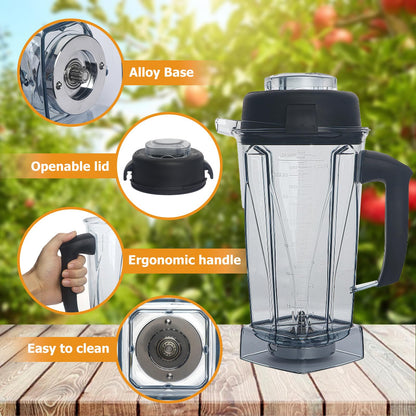 Blender Pitcher 64oz,Replace for Accessories 5200 5000 6500 7500 Pro500 750 Classic/Explorian/Commercial series Container Jar Cup