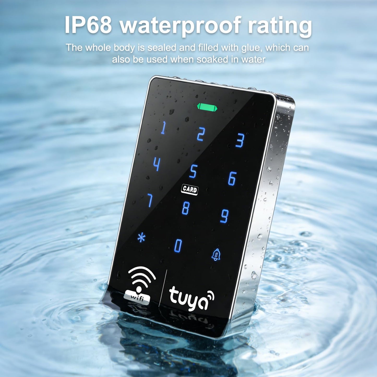 XYBkey WiFi TUYA Complete Security Access System Kit with Waterproof RFID Touch Keypad Door Lock, Smart Remote Door Opener, App，600-Pound Electric Magnetic Lock + ZL, Metal Sensor Switch, Doorbel