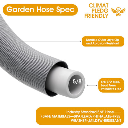 GUKOK Garden Hose 75 FT, Non-Expanding Water Hose, Ultra-Light & Flexible, Burst-Resistant, Kink-Free, High-Pressure Garden Hose All-Weather Use for Lawns, Gardens, and Outdoor Cleaning