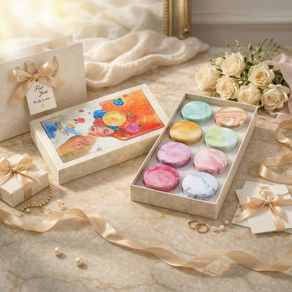 Aromatherapy Candle Gift Set for Women, 8 Pack Fruity Floral Soy Wax Candles, Artist-Designed Gift Box