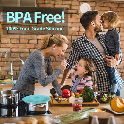 Silicone Lids for Food Storage - Silicone Bowl Covers Pot Lids BPA Free Suction Lids Silicone Microwave Cover Pot Covers for Cups Bowls Pots Pans Oven Fridge