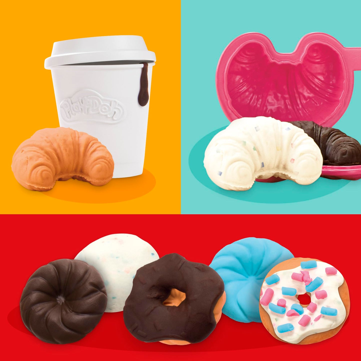 Play-Doh Donut Drop Shop Playset, Play Food Toy, Kids Arts & Crafts, Easter Gift for Kids 3+ Years