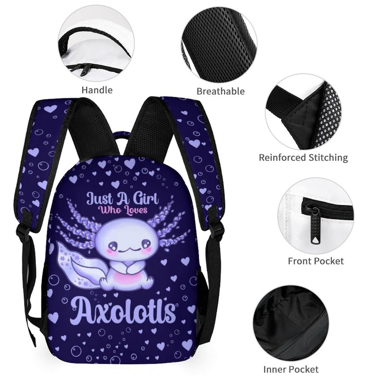 CaomeiWu School Backpack with Lunch Box & Pencil Case for Kids Girls Boys School, 16 Inch Cute Bookbag, School Backpack for Students Children, Lightweight, Large Capacity