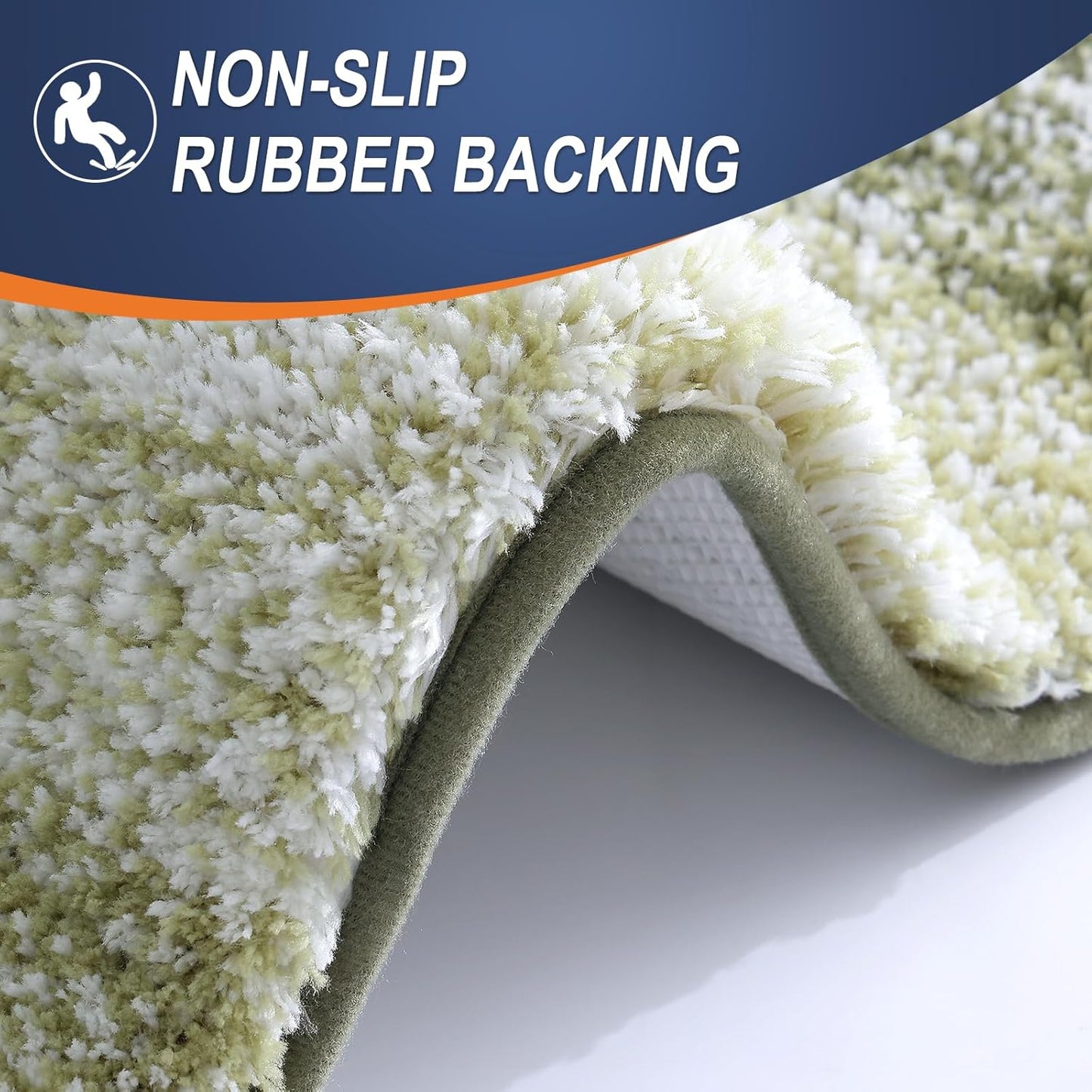 OLANLY Large Bathroom Rugs - Extra Soft Microfiber Mat, Quick Dry & Washable, Dark Green 40x24