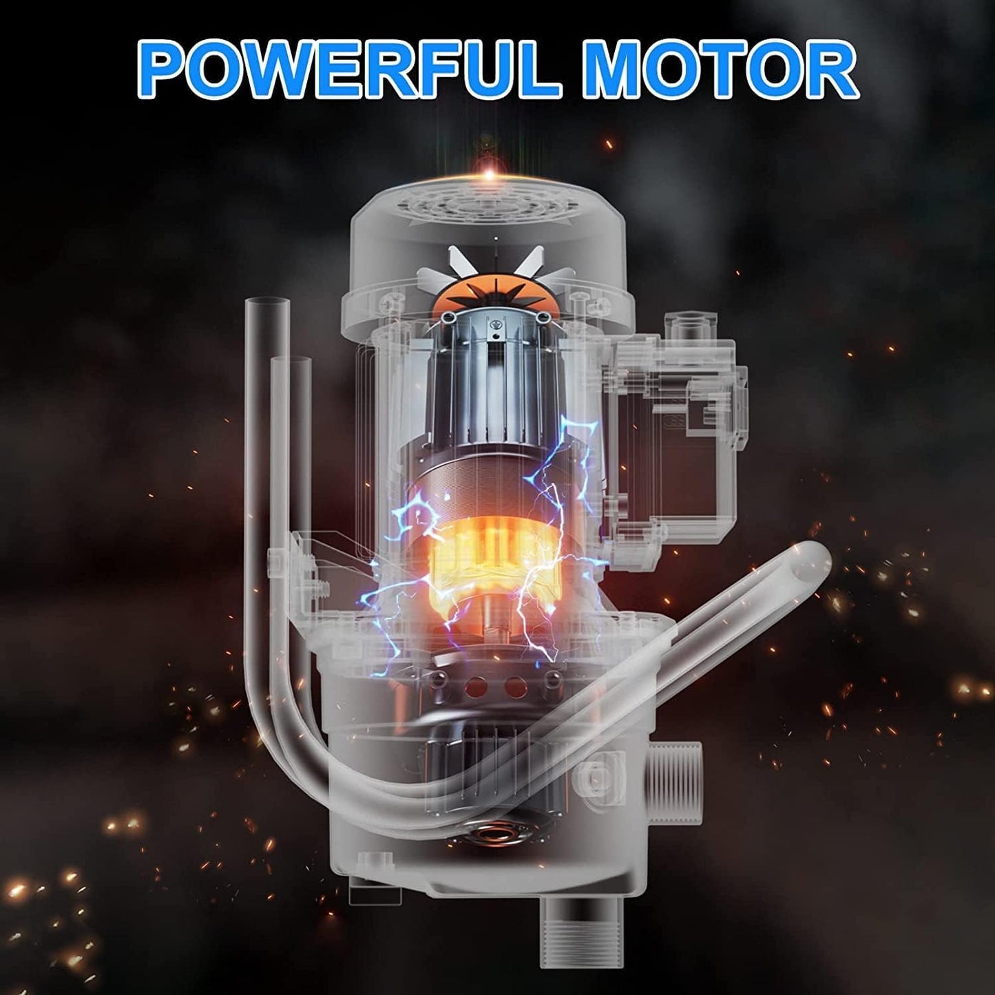 PANRANO Water Transfer Pump 110V Shallow Well Pump 1.6HP 1800GPH Electric Portable Garden Pressure Booster Pumps for Pool Draining Farm Irrigation Lake Lawn Sprinkler System