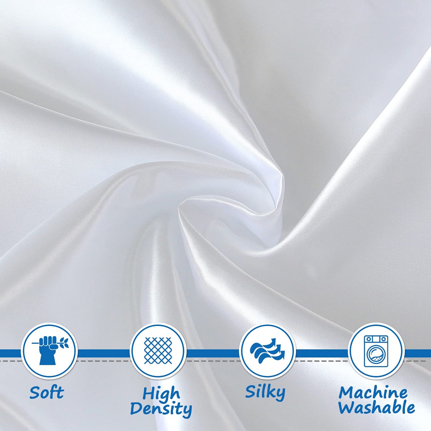 Satin Pack and Play Sheet Fitted, Soft & Silky Portable Playard/Mini Crib Sheets Mattress Cover for Boys and Girls, Compatible with Graco Pack n Play for Baby Hair and Skin, White