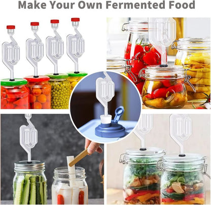 4PACK Twin Bubble Airlock Set, Fermentation Airlock,Brewing Airlocks Brew Kits Airlocks for Fermenting with 4 Stoppers + 10 Grommets