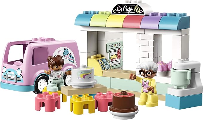 LEGO DUPLO Town Bakery 10928 Educational Play Café Toy for Toddlers Great Gift for Kids Ages 2 and Over (46 Pieces)