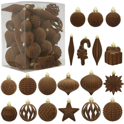 Velvet Christmas Ornaments Balls Set, 50 Pcs Hanging Balls for Xmas Tree Decorations Wedding Wreath Garland Holiday Party Office Home Decor