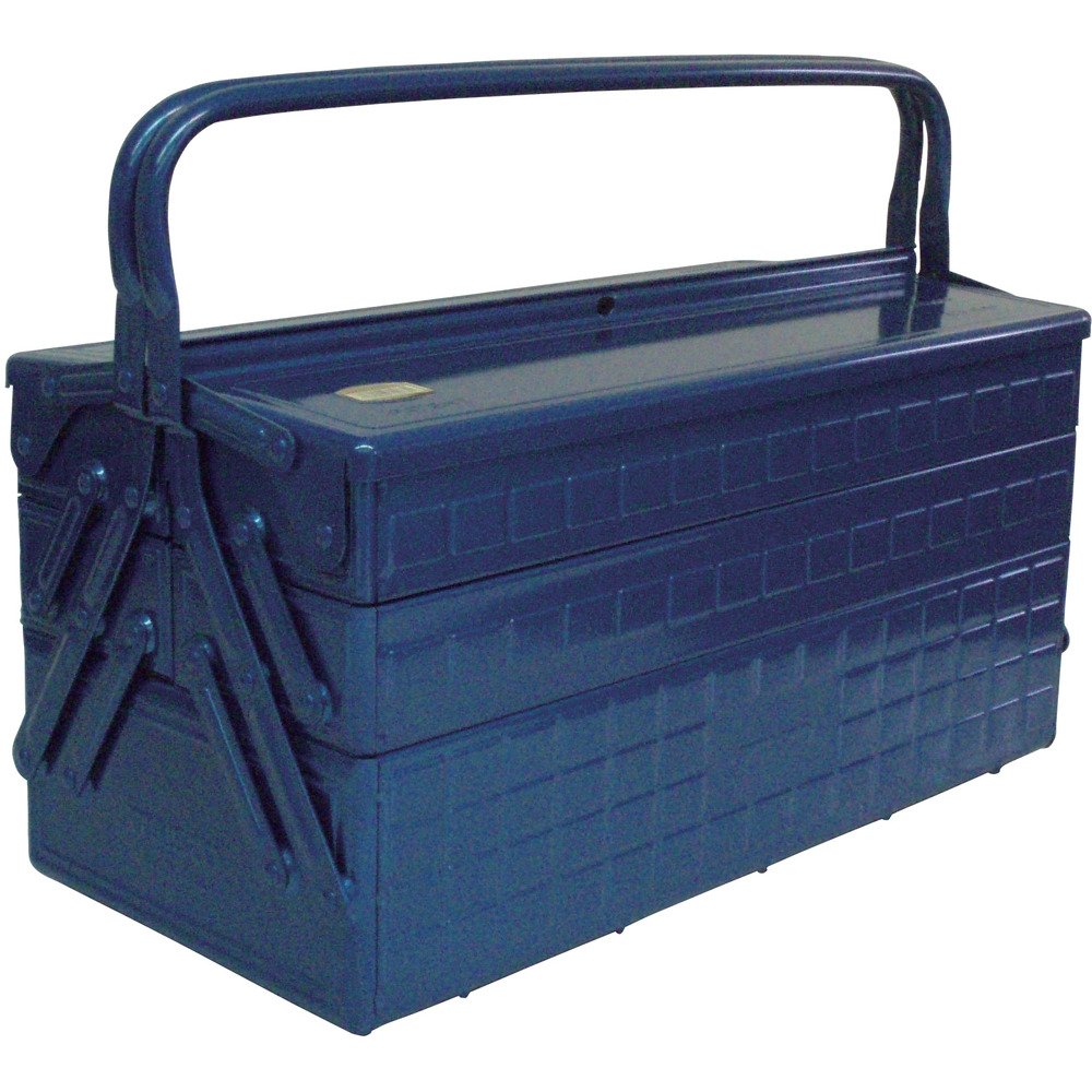 TRUSCO GT-470-B 3-Tier Tool Box, 18.6 x 8.7 x 13.4 inches (472 x 220 x 343 cm), Blue