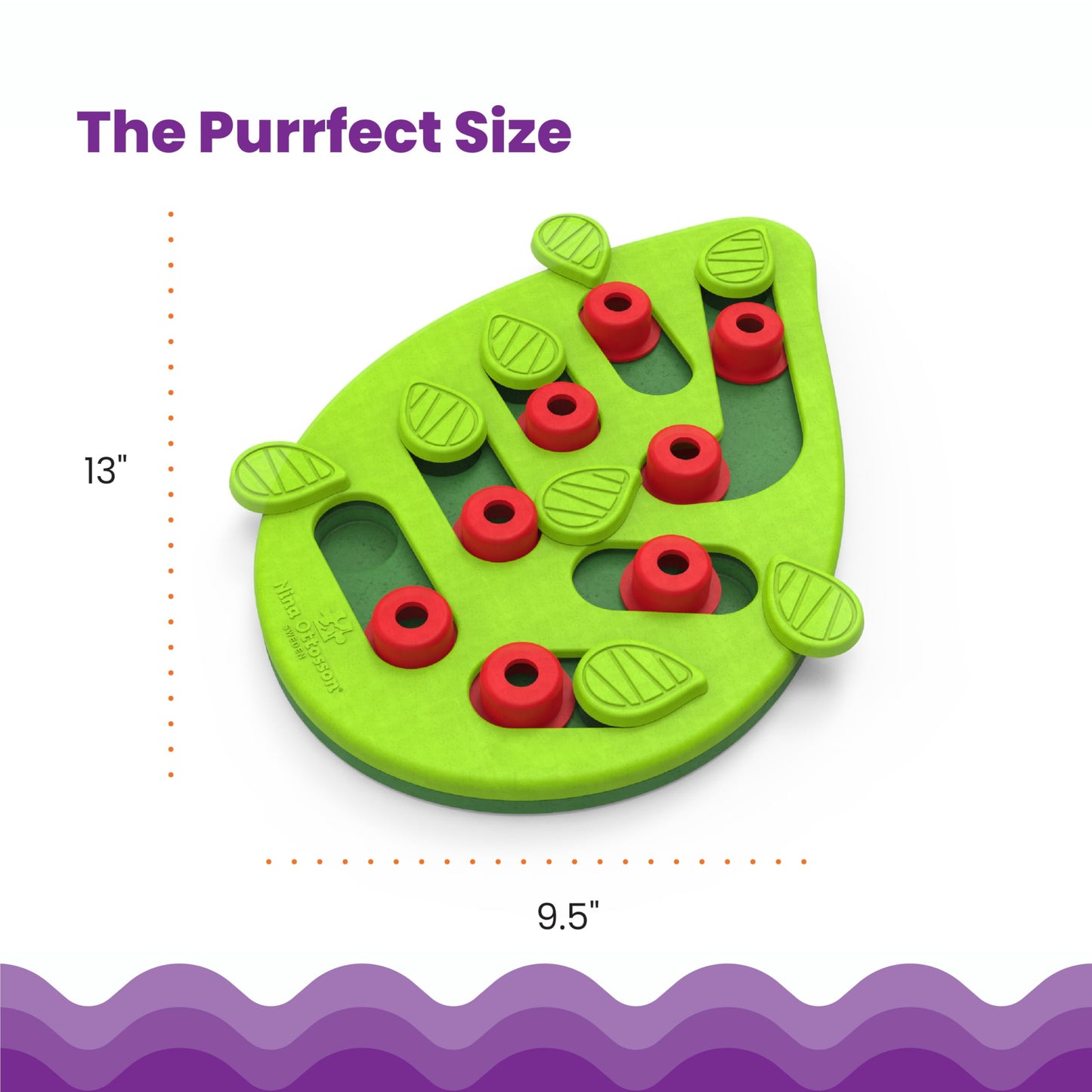 Catstages Buggin' Out Puzzle & Play, Interactive Treat Puzzle Cat Toy 13 in x 9.5 in, Green