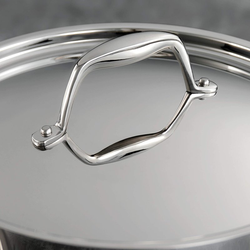 Tramontina Signature Tri-Ply Clad Stainless Steel 3-Quart Saute Pan with Lid, Induction-Ready Cooking Pan, Dishwasher-Safe, NSF-Certified, Made in Brazil