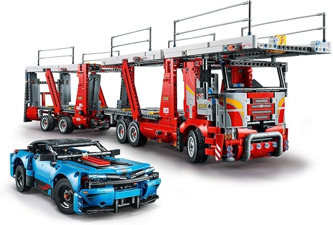 LEGO Technic Car Transporter 42098 Toy Truck and Trailer Building Set with Blue Car Best Engineering and STEM Toy for Boys and Girls (2493 Pieces)