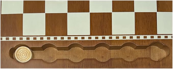 Regal Games Luxury Checkers Board Game for Adults &amp Kids - Classic Wooden Board Game Set with 24 Checkers Pieces - Travel and Portable Table Games (Ages 8+)