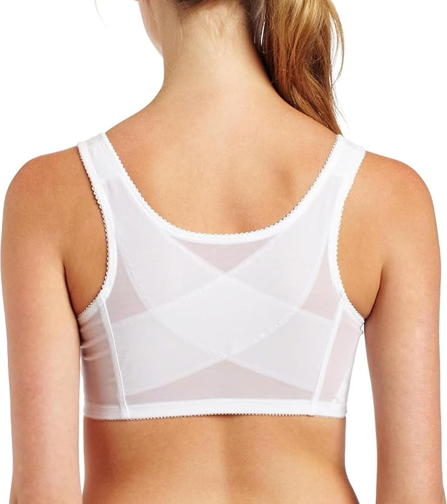 Exquisite Form Womens Front Close Posture #5100565 Bra, White, 40DD US
