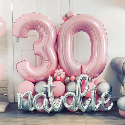 Pastel Pink 40" Foil Number Balloon 0 by [Brand Name] - Large Helium Balloon for Birthday & Graduation Celebrations