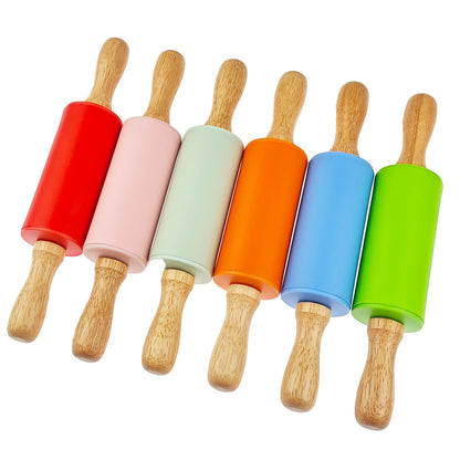 Miokun 18 Pack Small Rolling Pin for Kids, 9 Inch Kids Rolling Pin for Home Kitchen (6 colors)