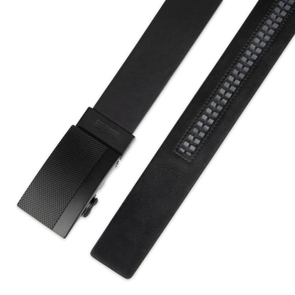 Kenneth Cole REACTION Men's Perfect Fit Adjustable Belt with Track Lock , Black Matte, Large (38-40)