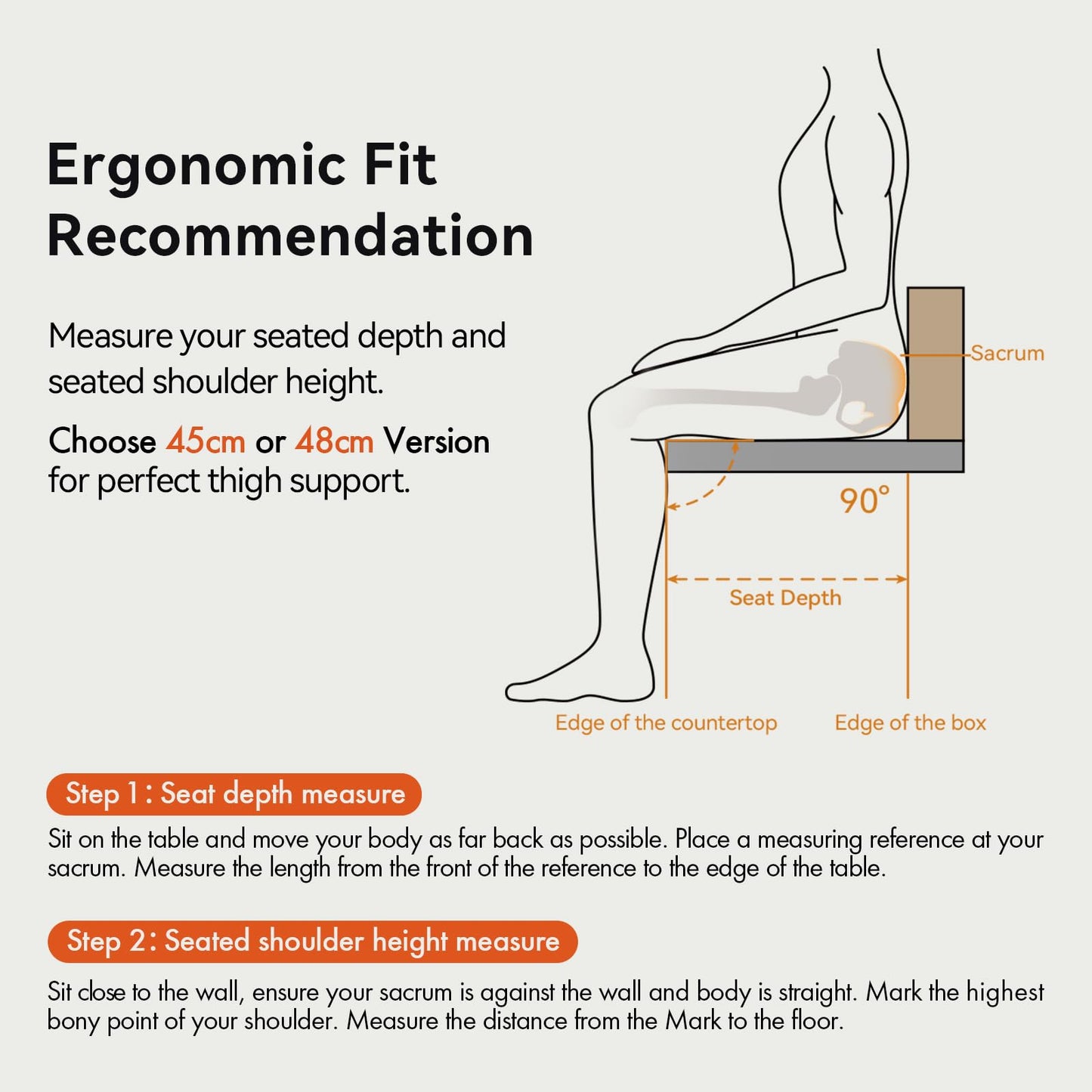 LiberNovo Dynamic Ergonomic Desk Chair + StepSync Footrest Bundle - Comfy Home Office Chair with Adaptive Lumbar Support, 160° Recline & Built-in Spine Stretch, Black+45cm