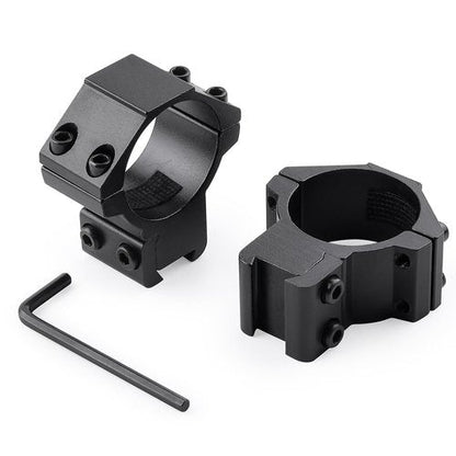 JINSE Green.L 30mm Scope Mount Set of 4, 2 High & 2 Medium Scope Mounts for 11mm Dovetail Rail, Secure Mounting for Rifle Scopes