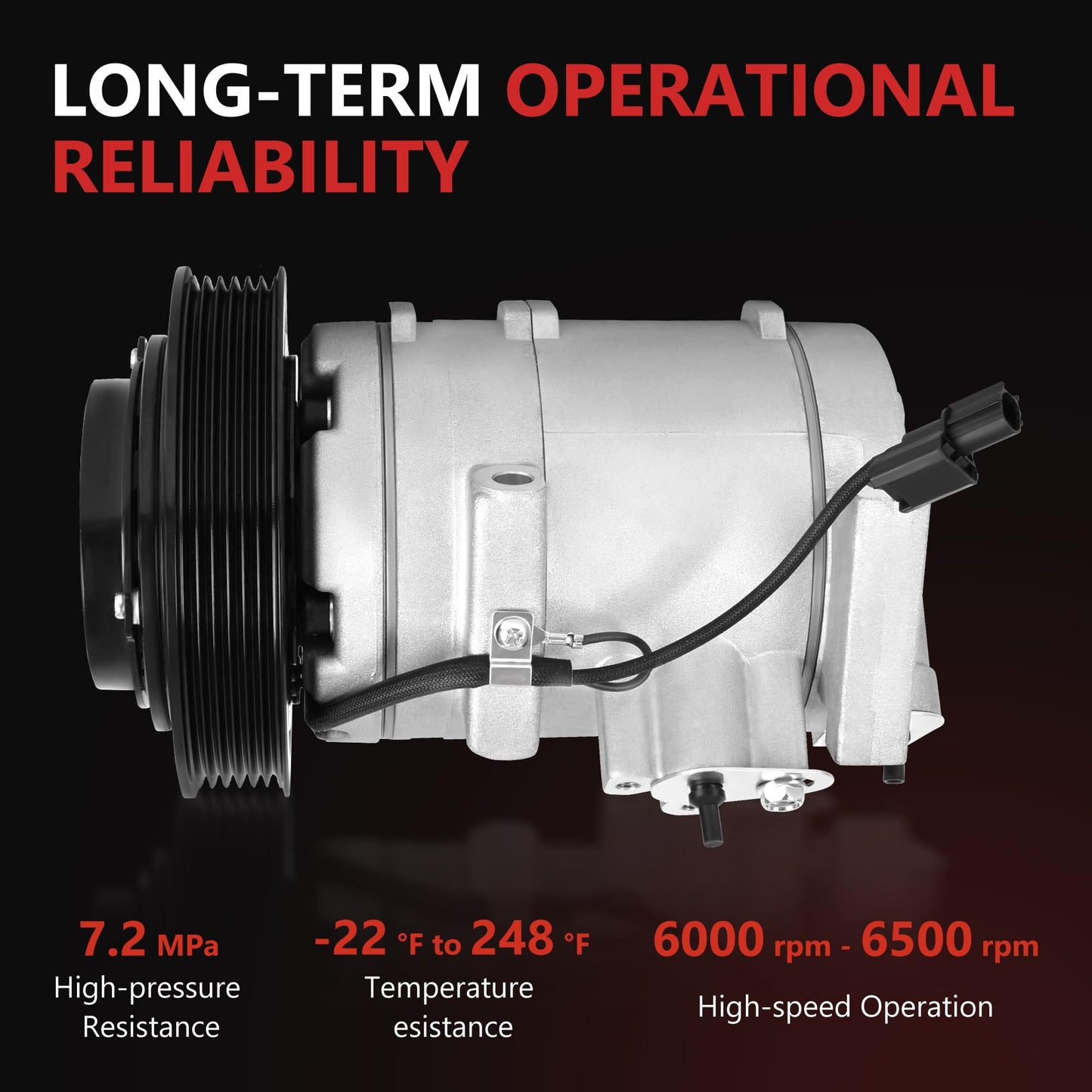 HYR New Air Conditioner AC Compressor with Clutch Compatible with Acura TL 2009-2014, TSX 2010-2014, RDX 2013-2015 & Honda Accord 3.5L 2008-2012, Accord 2.0L 2014, Crosstour 3.5L 2012#CO 29030C