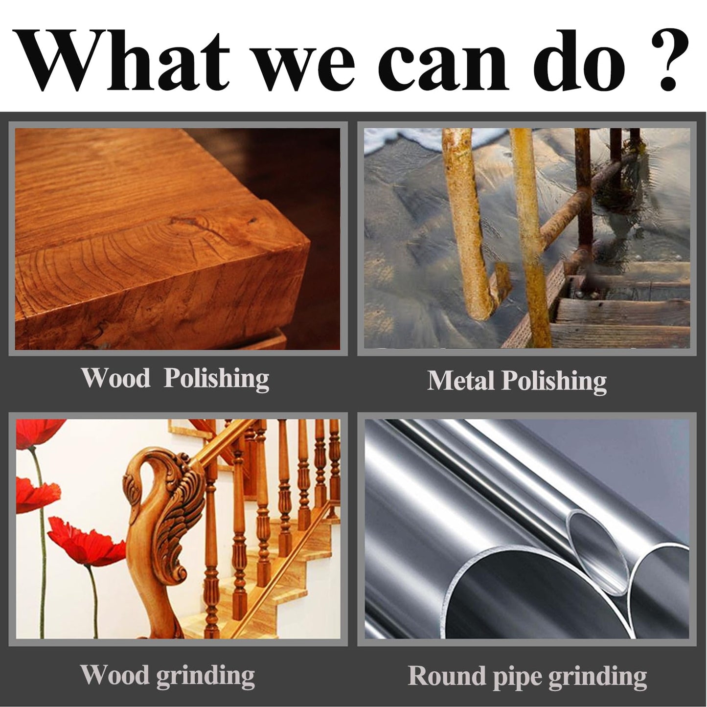 Professional Round Tubing Pipe Sander, Metal Air Pipeline Polishing Machine, Pneumatic Steel Pipe Grinder, Variable Speeds with 8PCS Sanding Belts for Burnishing Finishing Rust Removal