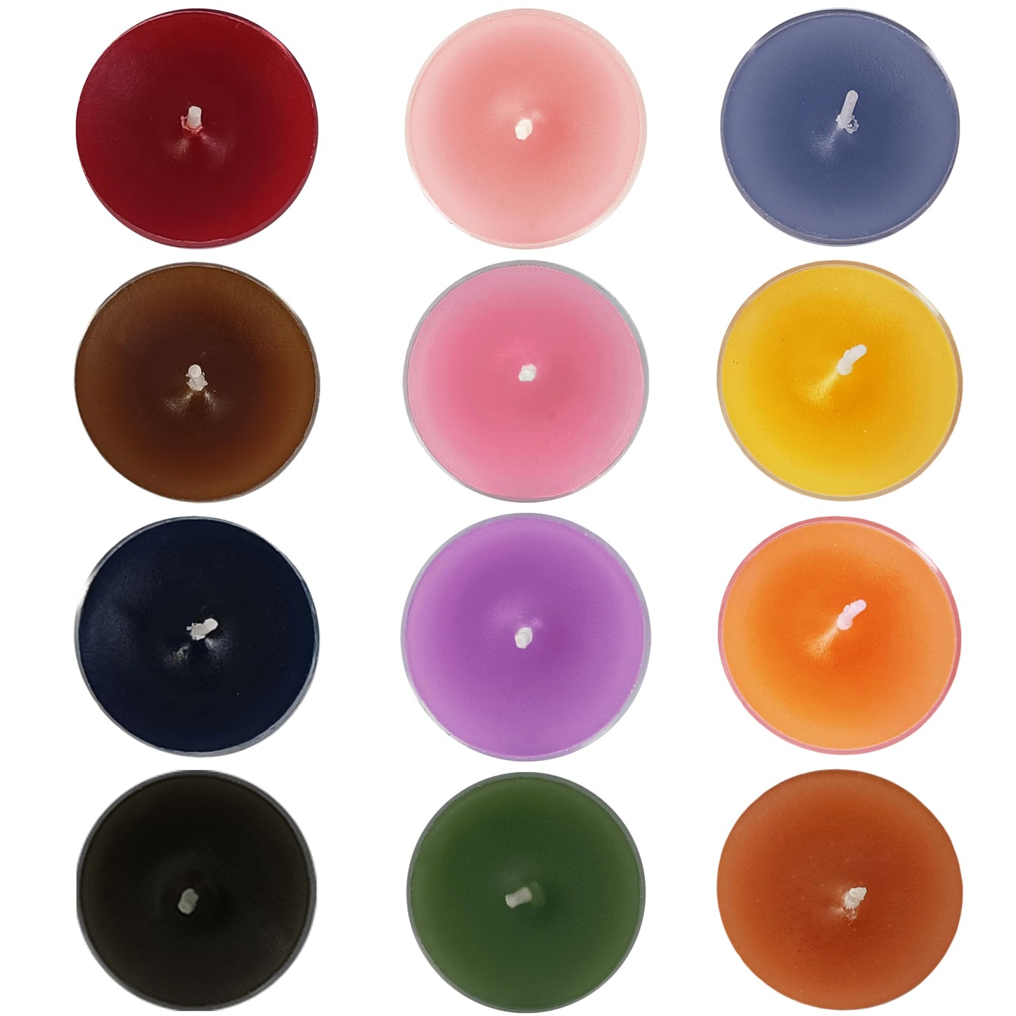 Scented Tea Candles 12 Pack Dark Color Tea Light Candles 4 Hour Clean Burning for Romantic Dinners Meditation Rooms Spa Nights Relaxation