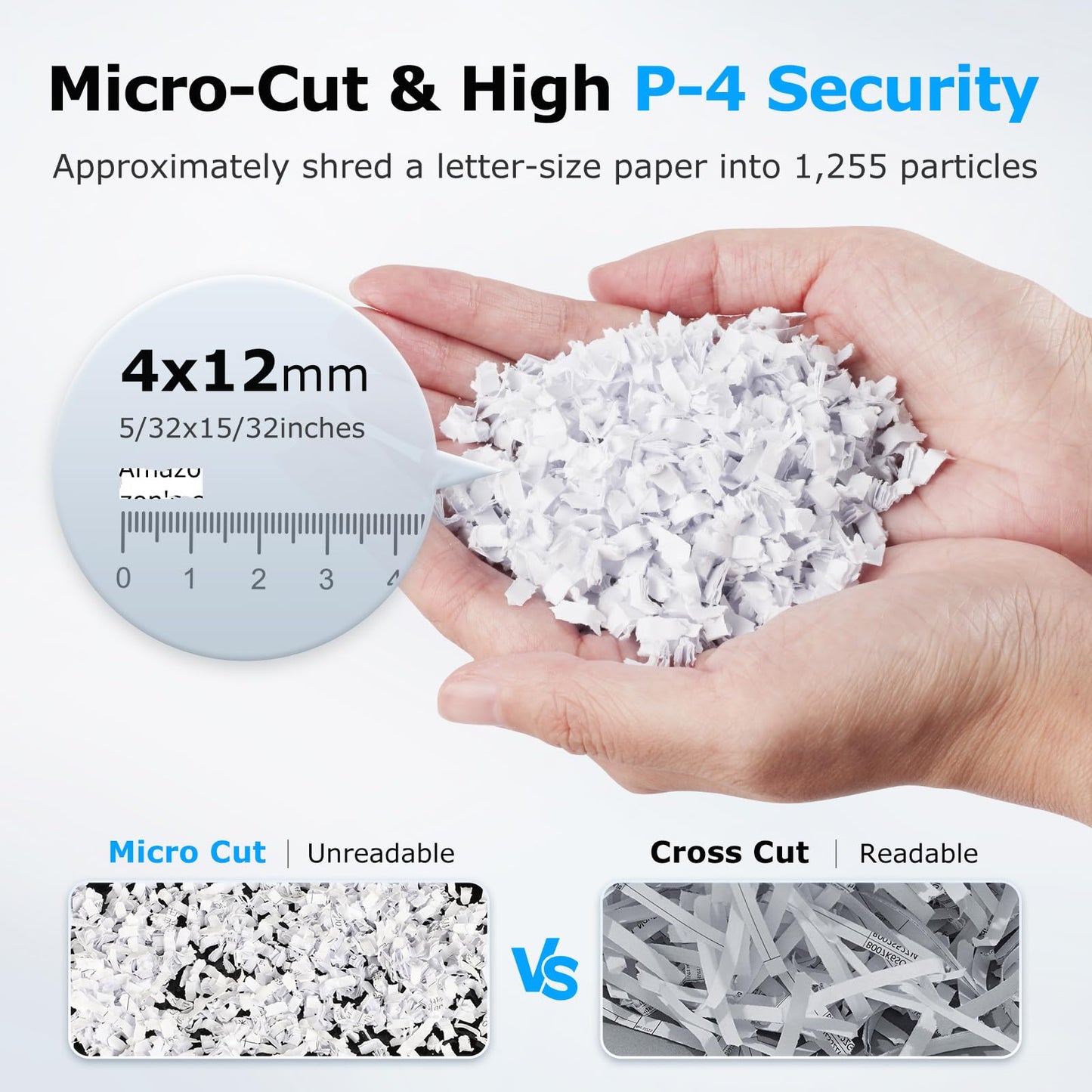 BONSEN 300-Sheet Auto Feed Paper Shredder, 60 Minutes Non-Stop Commercial Grade Heavy Duty Shredders for Office, 8.1 Gallon Micro Cut Document Shredder, P-4 Security Level,58dB Super Quiet