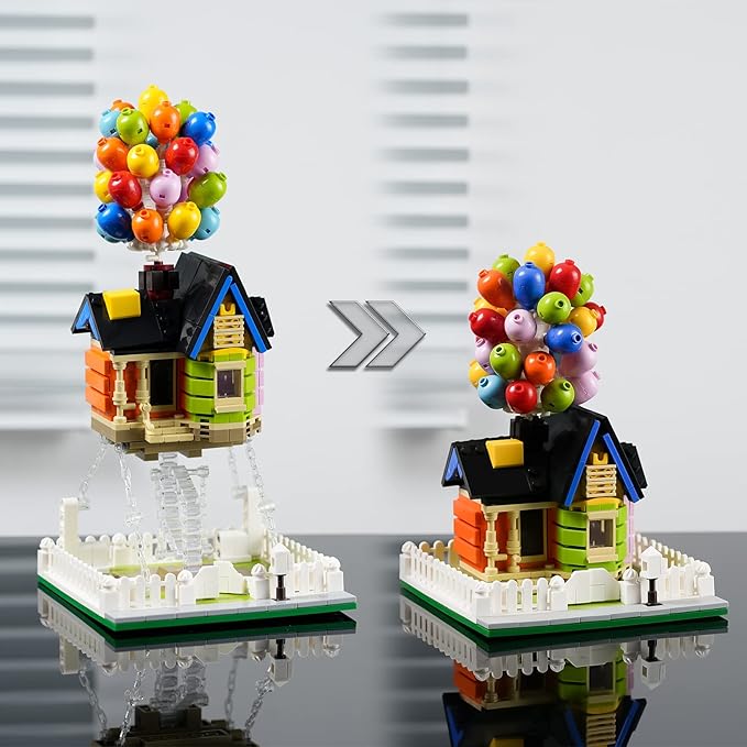 ENJBRICK Up Balloon House Building Kit for Kids 8-14 Yrs 635 Pcs Creative Building Block Set Tensegrity Sculptures