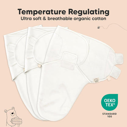 Skiennix Organic Baby Swaddle Sleep Sacks - Soft & Snug for Newborns 0-3 Months | 3-Pack (Cosmo, OS)
