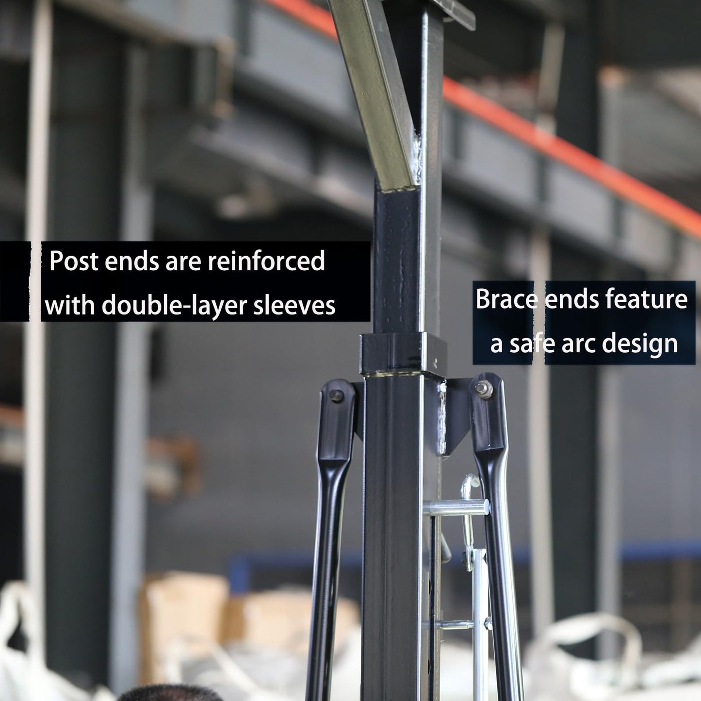 Gantry Crane 2000 lbs, Height Adjustable 7.65~10.91 ft, Economy Garage Overhead Crane 1 Ton with Manual Trolley, 328 ft Polyester Straps, Shackles, and Lifting Slings (2000 lbs)