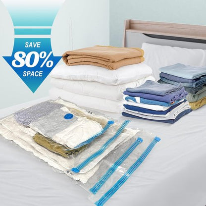 Fygrip Vacuum Storage Bags - Space-Saving Seal Bags with Hand Pump for Clothing & Blankets | 20 Combo Set