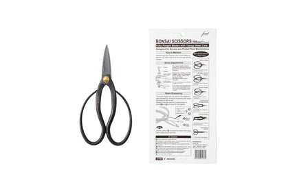SenkichiKin Bonsai Scissors 7in (180mm) – Made in Japan Pruning Shears, Sharp Carbon Steel for Precision Trimming, Lightweight Tool for Bonsai, Flowers & Indoor Plants, forest Originals