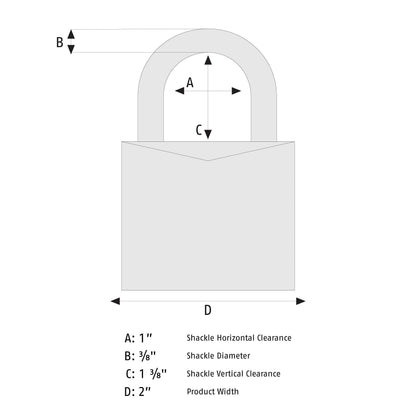 ABUS 80TI/50 KD Titalium Aluminum Alloy Padlock Keyed Different