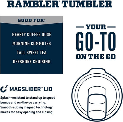 YETI Rambler 30 oz Stainless Steel Vacuum Insulated Tumbler w/MagSlider Lid, Navy