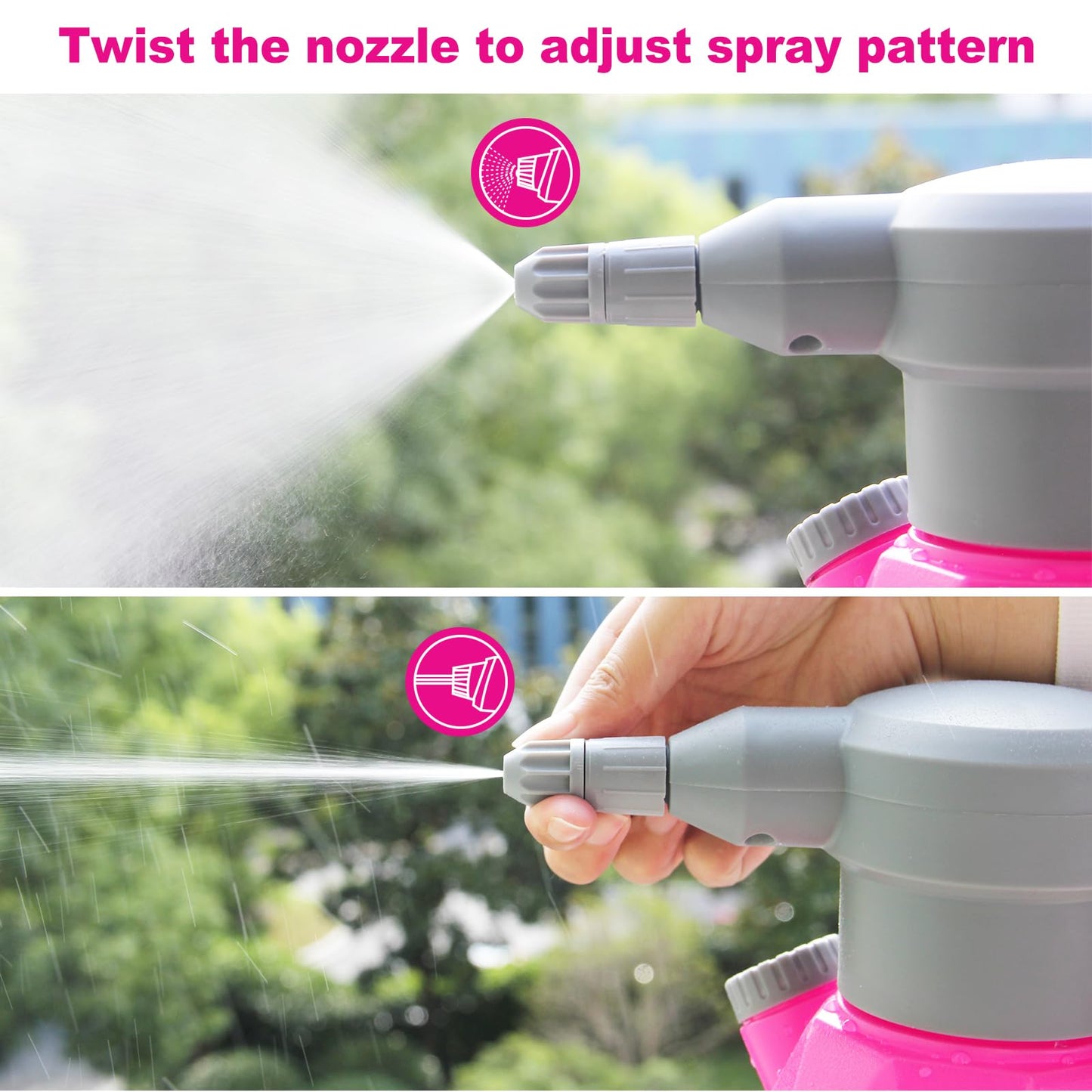 SideKing 0.5 Gallon Electric Spray Bottle Plant Mister for Indoor/Outdoor Plants, 2L Automatic Watering Can Rechargeable Battery Powered Sprayer with Adjustable Spout for Garden, Fertilizing, Cleaning