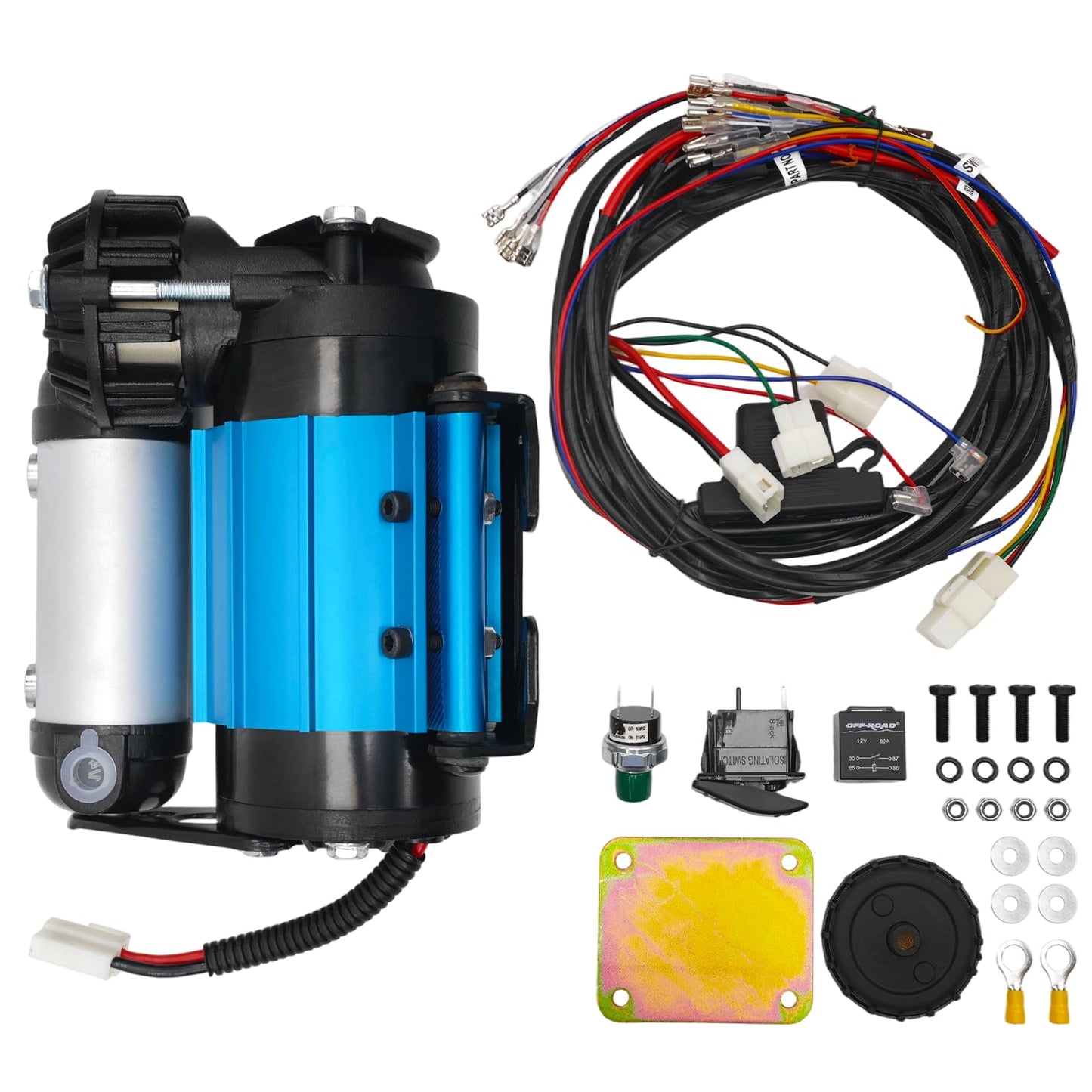 APFAITH High Performance 12V Air Compressor Replacement For ARB CKMA12 On-Board Air Compressor For Tire Inflation Air Locker activation etc 12V Single Motor Air Compressor CKMA12 Air Compressor