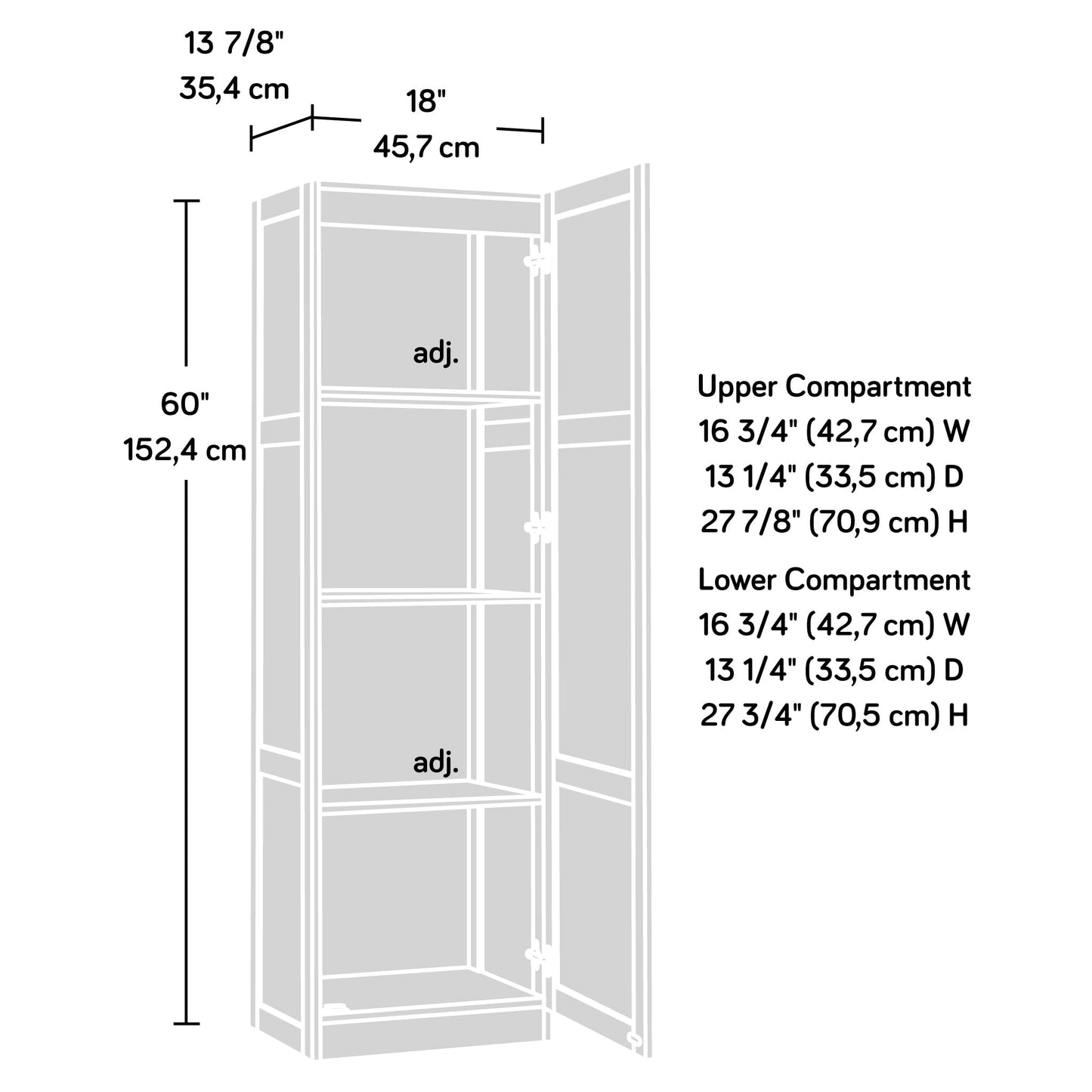 Sauder Miscellaneous Storage Cabinet/ Pantry cabinets, Highland Oak finish