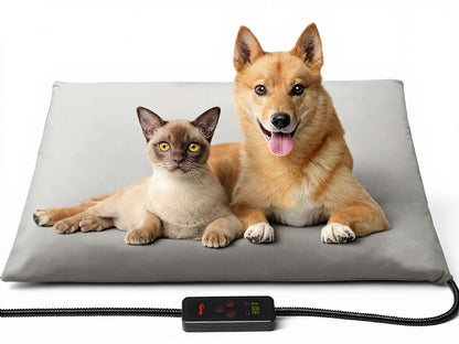 Toozey Small Pet Heating Pad, 6 Adjustable Temperature Dog Cat Heating Pad with Timer, Waterproof Heated Cat Bed with Chew Resistant Cord, Indoor Electric Pet Heated Mat 18x16in