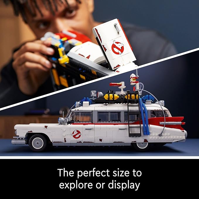 LEGO Icons Ghostbusters ECTO-1 10274 Car Kit Large Set for Adults Gift Idea for Men Women Her Him Collectable Model for Display Nostalgic Home Décor