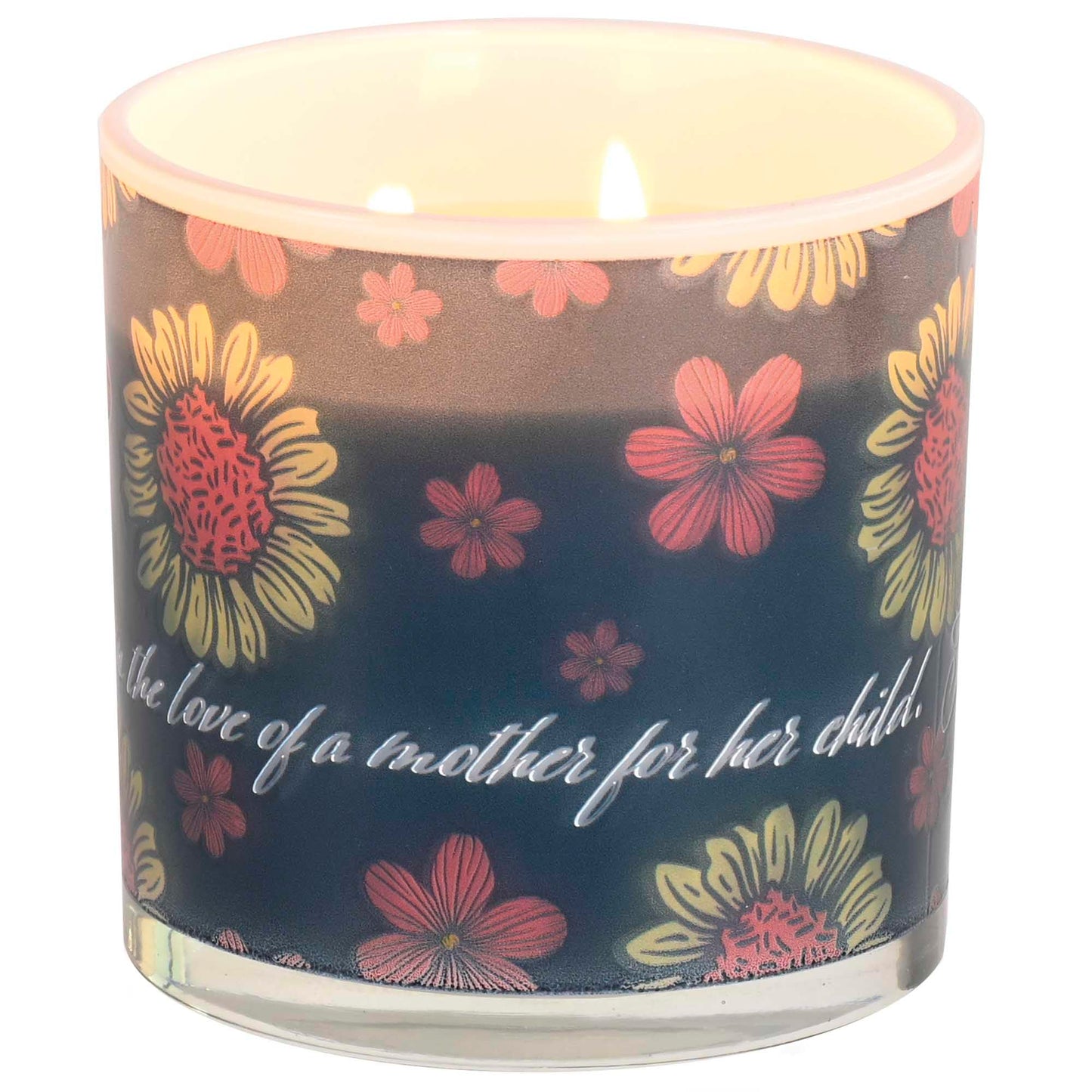 Elanze Designs Decorative Double Wick Jar Candle with Lid 13 Ounce All Natural Soy Wax There is No Love More Pure Floral