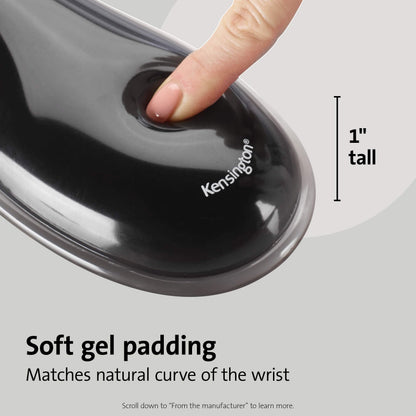 Kensington 62401 Duo Gel Wave Mouse Pad Wrist Rest, Blue