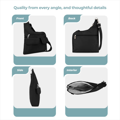 Travelon Anti-Theft Cross-Body Bag, Two Pocket