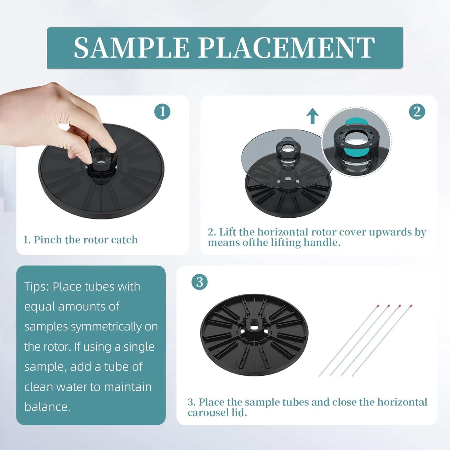 LABHOUSE Lab Digital 10000RPM Micro Centrifuge | 2 Rotors for 0.2/0.5/1.5/2ml & (40mm,Φ1.5mm Glass Tubes)*12 Tube | High Speed Mini Centrifuge Max.6708 xg
