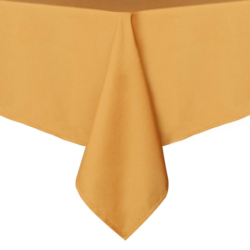 sancua Rectangle Tablecloth - 60 x 120 Inch - Stain and Wrinkle Resistant Washable Polyester Table Cloth, Decorative Fabric Table Cover for Dining Tables, Buffet Parties and Camping, Gold