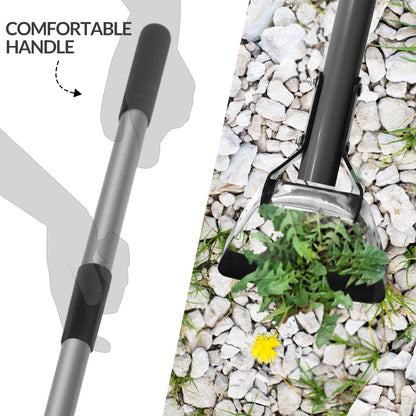 Walensee Action Hoe for Weeding Stirrup Hoe Tools for Garden with Adjustable 36-66 Inch Scuffle Loop Hoe Gardening Weeder Cultivator Durable Handle Weeding Rake with Cushioned Grip