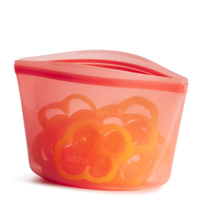 Stasher Premium Silicone Reusable Food Storage Bowl, Clear, Microwave, Sous Vide, Dishwasher, Oven and Freezer Safe, BPA Free, Leak-free, Eco-friendly, 4-Cup Bowl