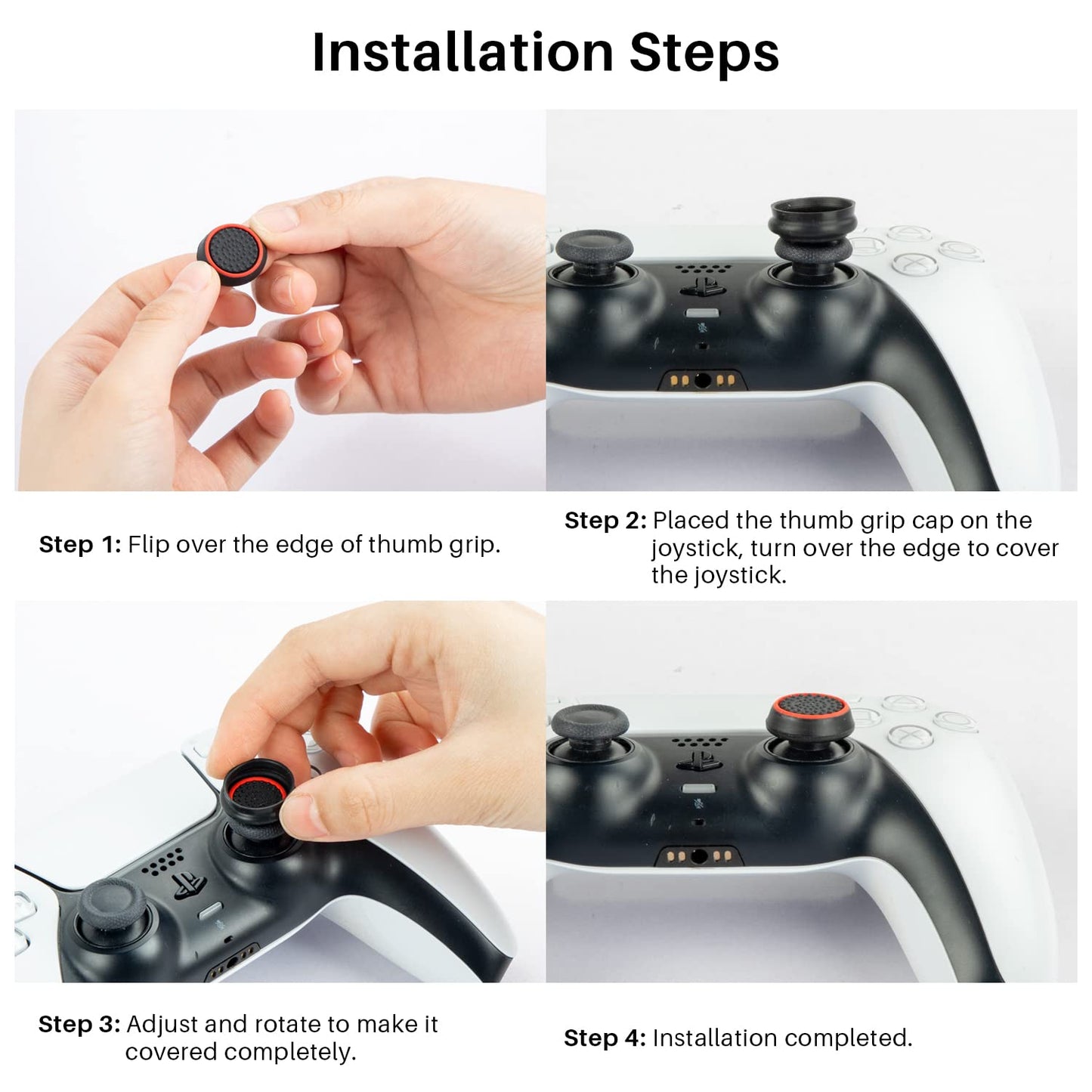 20Pieces Analog Stick Joystick Controller Performance Thumb Grips Compatible with PS5, PS4, Xbox One, Xbox Series X/S Controller Joystick Grips