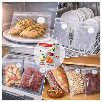 Vacuum Seal Bags,Bags for Compact Vacuum Sealer,Reusable Vacuum Sealer Bags,Small Vacuum Seal Bags (13.4 * 11.8inch) 20pcs.
